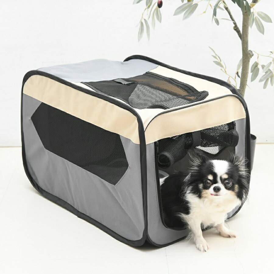 Calulu 犬用 防災 7点セットL | ペット用品 防災グッズ バッグ ゲージ 車 フードトレイ お出かけ 旅行