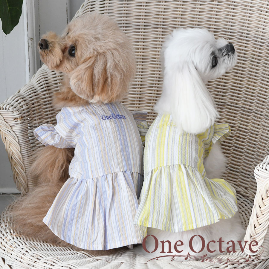 ONE OCTAVE マルチストライプワンピ 23s ワンピース 犬服 ワンオクターブ ワンオクターヴ SALE