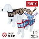 EDWIN ラクルムドッグウェア エンドレスロゴ 1号 1.8～3.8kg | 小型大 犬服 ルームウェア 抜け毛拡散防止 エドウイン エドウィン