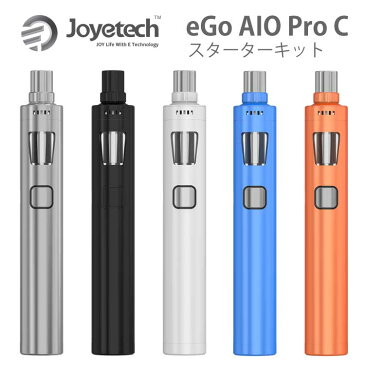 Joyetech eGo AIO Pro C スターターキット | 電子タバコ vape ベイプ 初心者 簡単 ジョイテック 電池式 電子たばこ 女性 コンパクト 小 本体 おしゃれ プレゼント ギフト 節煙 贈り物 ペンタイプ ペン タール ニコチン 0 初めて おすすめ 人気 電池