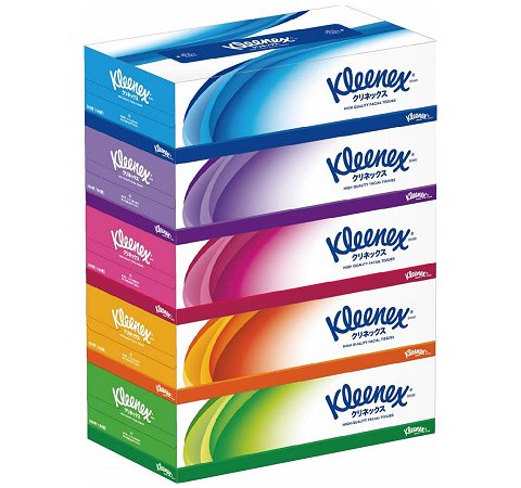 クレシア　クリネックス　ティッシュペーパー　180組（360枚）　5個パック　12個入（ケース販売）　【送料無料】一部地域除く