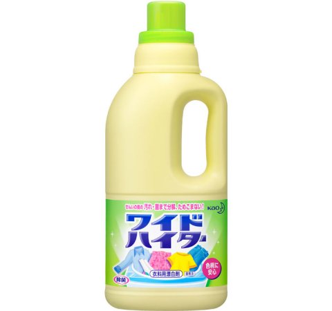 せんいの奥の汚れ、菌まで分解、ためこまない！ 洗剤だけでは落としきれない汚れや菌をもとから落とします。 水洗いできるものなら、ウール、シルクを含むすべてのせんいに使えます。 色柄物に安心な酸素系漂白剤（レギュラータイプ）。 ・洗剤のすすぎ回数にあわせて使う。すすぎ1回の洗剤の場合、すすぎ1回でも使えます ・ツンとしないさわやかな花の香り ●使用上のご注意 ・用途外に使わない。 ・子供の手の届く所に置かない。 ・認知症の方などの誤飲を防ぐため、置き場所に注意する。 ・熱湯で使わない。 ・水や他のものを入れたり、つめかえたりしない。 ・漂白の時密閉容器を使わない。破裂することがある。 ・効果が落ちるので、塩素系や還元系漂白剤と併用、混合しない。 ・せんいが黄ばむことがあるので漂白中は直射日光のあたる場所を避け、漂白後は充分にすすぐ。 ・洗たく機のフタ等のプラスチック部分についた時は、すぐふきとる。放置すると傷むことがある。 ・射日光を避け、高温の所に置かない。 ・目に入った時は、こすらずすぐ流水で充分洗い流す。異常が残る場合は眼科医に相談する。 ・飲み込んだ時は、吐かずに口をすすぎ、水を飲む等の処置をする。異常が残る場合は医師に相談する。 ・皮ふについた時は、すぐ水で洗い流す。放置すると白くなることがある。 ※必ず使用前に使い方と使用上の注意をよくお読みください。 ※パッケージデザイン等は予告なく変更されることがあります。 サイズ 内容量 1000ml カラー 成分 過酸化水素(酸素系)、界面活性剤(ポリオキシエチレンアルキルエーテル) 備考 (液性)酸性 販売元：花王原産国：日本広告文責：株式会社オクダ(TEL 059-234-2788)色柄に安心