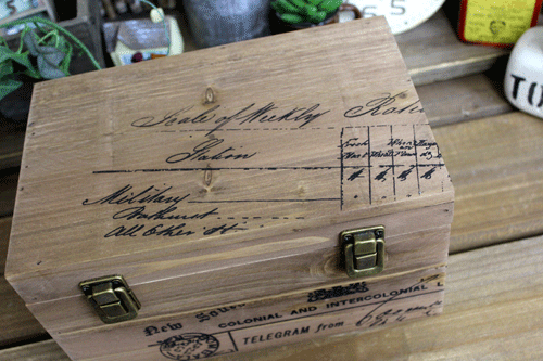 ウッドボックス　Mサイズ　裁縫箱・お道具箱・収納　ソーイングボックス　薬箱　救急箱　ボックス・ナチュラル・シンプル