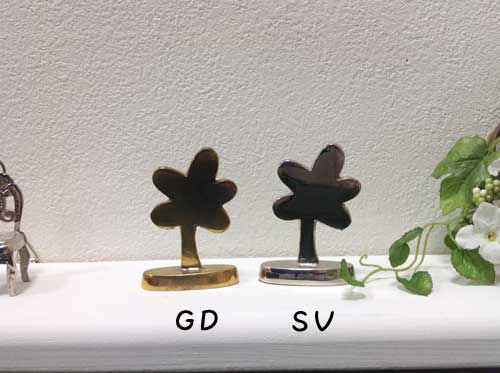 BRASS　カードホルダー　フラワーDカードスタンド　ミニチュア　花　ナチュラル雑貨