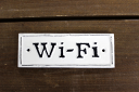 アイアン製 Wi-Fi ワイファイ ドアプレート ホワイト色 鉄製サインプレート ネームプレート DOOR PLATE Wi-Fiプレート【開店セール1212】...