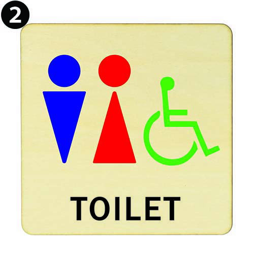 27×27cm 木製トイレプレート シンプルヒューマンFタイプ Lサイズ サインプレート ドアプレート 4種 木目 ナチュラル 自然 レトロ調 TOILET toilet トイレプレート トイレアクセサリー トイレ ピクトサイン トイレ 表示 トイレ 標識 メール便対応可