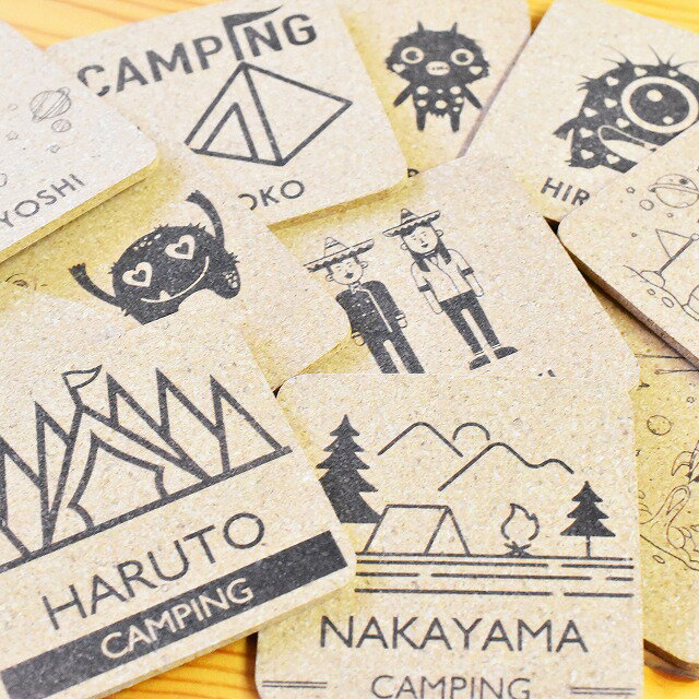 名入れ コースター コルク 名前入り ギフト ナチュラル 名前入り オリジナル レーザー彫刻 9cm 誕生日祝い 新築祝い 結婚祝い 敬老の日 家族 店舗 開店祝い 恋人 プレゼント お揃い(3)