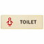 トイレ プレート 木製 女 Iタイプ 長方形 18x6cm ドア サインプレート ピクトサイン トイレマーク表示 案内 注意 施設 御手洗 TOILET 安全対策