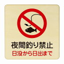 夜間釣り禁止 医療用 病院 医者 診察 検査 検診 治療 クリニック ドクター 正方形 9x9cm Sサイズ ピクトサイン 木製 プレート カラープリント ウッドプレート インテリア 掲示 案内