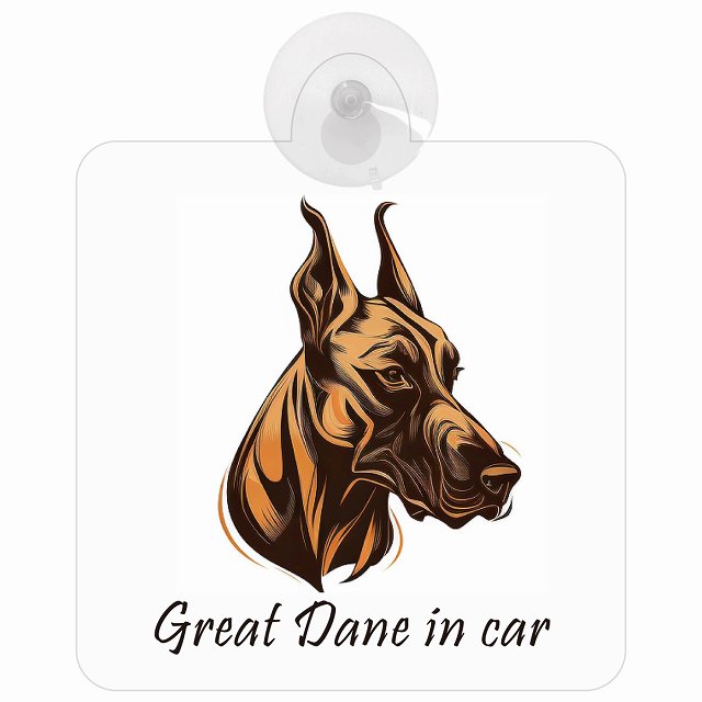 Great Dane 졼ȥǡ B ɥå󥫡  륬饹 ץ DOG IN CAR