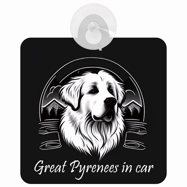Great Pyrenees 졼ȥԥˡ A  륬饹 ץ DOG IN CAR