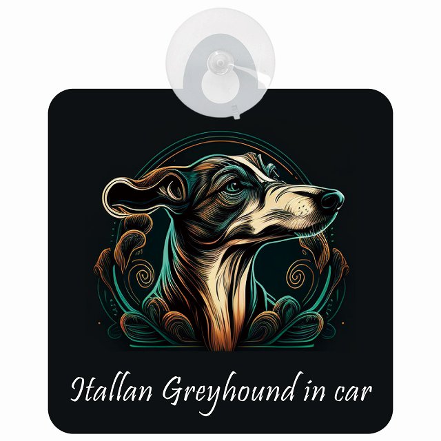 Itallan Greyhound ꥢ󥰥졼ϥ A  륬饹 ץ DOG IN CAR