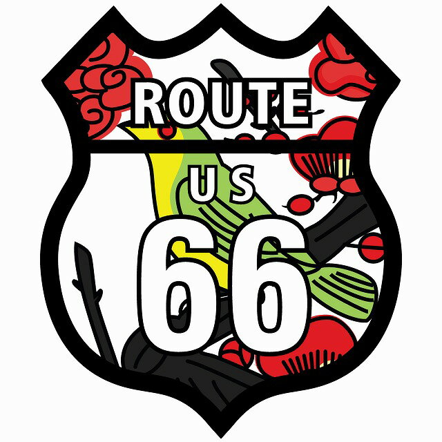 롼66 Route66 ֻ ߤ˲  ꥫ󥹥 ƥå 12x14.2cm åƥ󥰥  Ứ ...