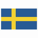 180x103mm スウェーデン Sweden 国旗 ステッカー カッティングシート シール National Flag 国 旗 塩ビ製(3)