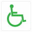 車椅子 ピクトサイン ステッカー シール カッティングシート 塩ビ製 14x14cm インテリア 施設 案内 注意