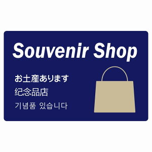 お土産 ブルー インバウンド 観光客用 英語 中国語 韓国語 多言語対応 注意書き 120x75mm 案内 施設 ピクトサイン ステッカー シール カッティングシート 観光 商用施設