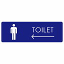 トイレ 御手洗 TOILET B2 男 左 矢印 ピクトサイン ステッカー シール 塩ビ製 18x6cm インテリア 施設 案内 注意(3)