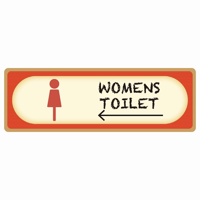 gC  TOILET g fUC WOMENS   sNgTC XebJ[ V[ r 12x4cm CeA { ē 