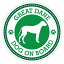 セーフティサイン ステッカー Dog on board GREAT DANE グレート・デーン グリーン 直径13cm あおり運転 対策 カーステッカー 煽り運転対策 自動車用 650円