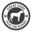 セーフティサイン ステッカー Dog on board GREAT DANE グレート・デーン ブラック 直径13cm あおり運転 対策 カーステッカー 煽り運転対策 自動車用 585円