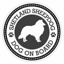 セーフティサイン ステッカー Dog on board SHETLAND SHEEP DOG シェットランドシープドッグ ブラック 直径13cm あおり運転 対...