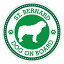 セーフティサイン ステッカー Dog on board ST. BERNARD セント・バーナード グリーン 直径13cm あおり運転 対策 カーステッカー 煽り運転対策 自動車用 650円
