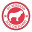 セーフティサイン ステッカー Dog on board ST. BERNARD セント・バーナード レッド 直径13cm あおり運転 対策 カーステッカー 煽り運転対策 自動車用 585円