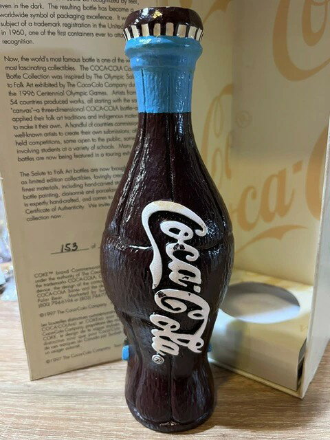 乐天商城 - 【訳あり】Coca Cola コカ・コーラ フォークアート ボトル US Shelley シェリー 限定品 おしゃれ アメリカン雑貨 インテリア