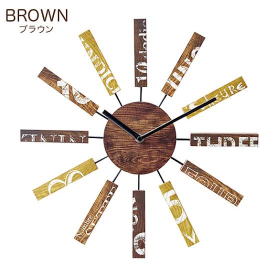 インターフォルム 掛け時計 時計 インテリア アンティーク 雑貨 ウッド 北欧 おしゃれ かっこいい レトロ 木製