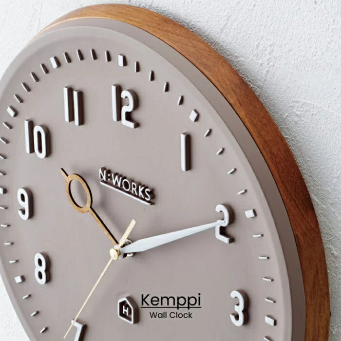 Kemppi ケンピ 壁掛け時計 掛け時計 おしゃれ 時計かわいい スイープ 静か 無音 ウォールクロック 北欧 ナチュラル シンプル インテリア リビング ダイニング 寝室 見やすい インターフォルム [2]