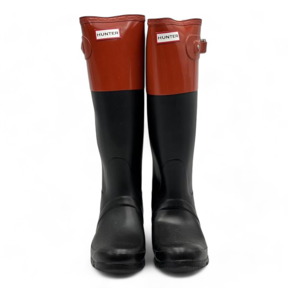 ハンター　レインブーツ 　UK6　ブラックブリック　おしゃれ　ガーデニングにも似合う