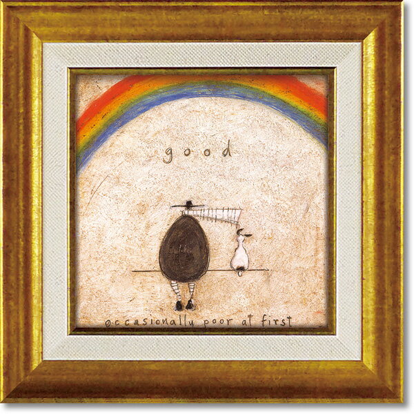 絵画 サムトフト 【ついてる日】 インテリア 壁掛け 額入り 40.5cm イギリス 女性作家 アート リビング 玄関 北欧 雑貨 新築祝い プレゼント トイレ...