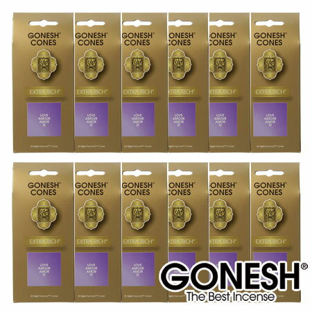 GONESH ガーネッシュ ラブ お香 コーン 12個セット 業務用 雑貨 アメリカ Love 【ガネッシュ GONESH】