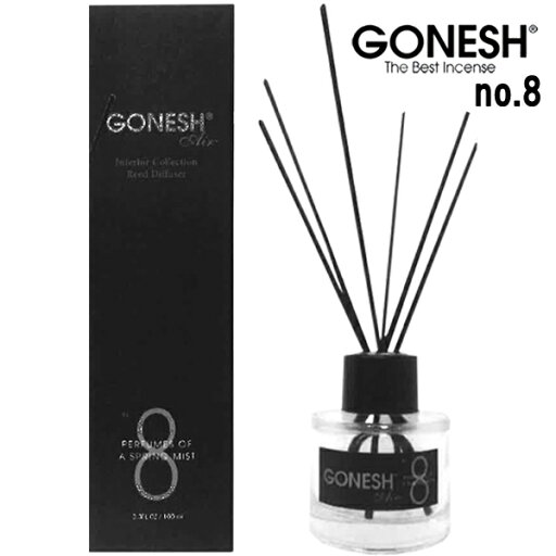 GONESH ガーネッシュ No.8 90ml リード ディフューザー スティック ガラスボトル 芳香剤 部屋 スティック ルームフレグランス GONESH ガーネッシュ No.8 90ml リード ディフューザー スティック ガラスボトル 芳香剤 部屋 スティック ルームフレグランス