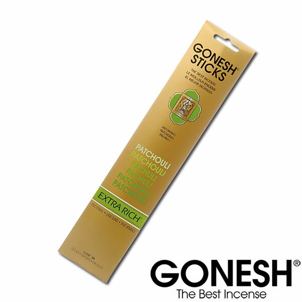 GONESH ガーネッシュ パチュリ お香 スティック ハーブ インセンス Patcholi アロマ 雑貨 【ガネッシュ GONESH】