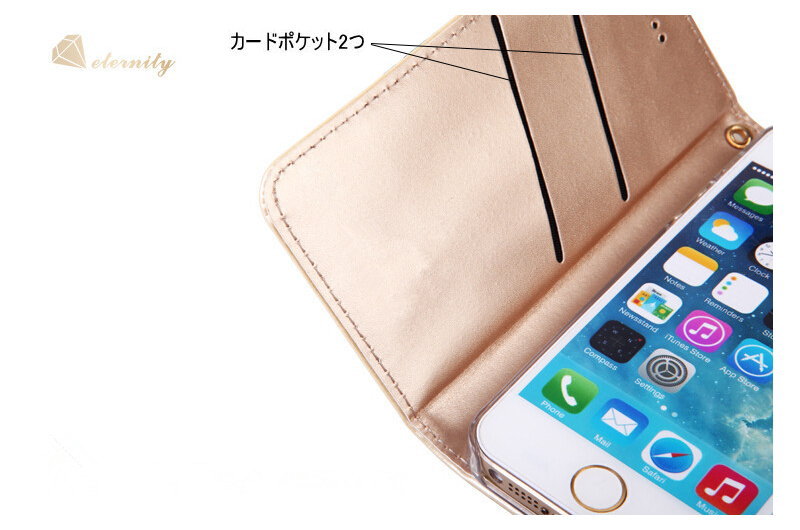 オシャレかわいい ストラップ付き 手帳型ケース iPhone6s iphone6s plus/iphone6(4.7インチ)/iphone6 plus(5.5インチ)用　全7色 ダイアリー レザー PUレザー+PCケース【iphone6カバー/iPhone6 プラス ケース】iPhone6s/iphone6s plus/iphone6【RCP】