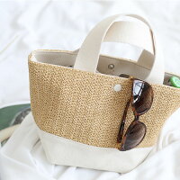 ハンドバッグレディースかごバッグ旅行バッグ旅行幅広ジム大容量サブバッグ大人可愛い軽量バイカラー無地ミニバッグミニハンドバッグトートポーチポシェットお散歩マザーズバッグかわいいデートオシャレお洒落春夏バッグバック母の日送料無料