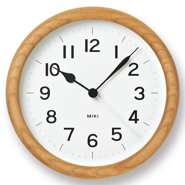 掛け時計 【Lemnos レムノス】MIKI ミキ ケヤキの時計 NY12-06 置き時計 掛置き 木目 壁掛け 壁掛け時計 時計 おしゃれ 人気 デザイン インテリア 雑貨 北欧 クロック