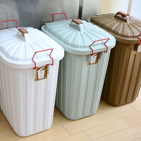 【スーパーセール期間中最大P26.5倍！】PALE×PAIL ゴミ箱 60L おしゃれ 日本製 3年保証 キッチン 北欧 分別 大容量 ふた付き フタ付き ベランダ 屋外 ダストボックス ふたつき キッチンごみ箱 蓋つきゴミ箱 白 分別ごみ箱 ゴミ 大型 屋外 外用ゴミ箱 ペールXペール