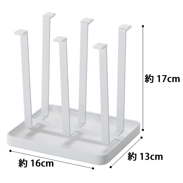 《ポイント5倍!》TOWER タワー グラススタンド グラス コップ なべ蓋 まな板 フライパン ペットボトル 食器 収納 水切り 食品トレイ 水受け キッチン 雑貨 台所 収納 ホワイト ブラック 山崎実業 タワーシリーズ 北欧 YAMAZAKI 備品 ヤマジツ [3]