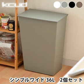 ゴミ箱 クード ワイド 【2個セット】kcud simple wide kcud おしゃれ 分別 北欧 ごみ箱 キッチン 45リットル 横型 ふた付き キャスター付き|大容量 ダストボックス ふたつき 蓋つきゴミ箱 キャスター 分別ごみ箱 ゴミ 45l キッチンごみ箱 省スペース