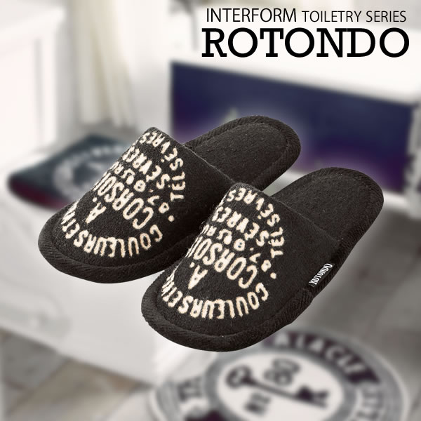 スリッパ ROTONDO トイレスリッパ ロトンド インターフォルム interform かっこいい トイレファブリック ヴィンテージ トイレタリー おしゃれ タイポグラフィ 雑貨 北欧