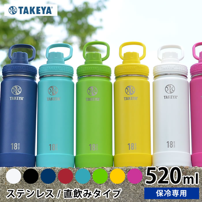 水筒 タケヤフラスク アクティブライン 【520ml /18oz】 ステンレス タケヤサーモフラスク ステンレスボトル 大人 マグボトル 直飲み 大人 保冷専用 おしゃれ 軽量 アウトドア ハンドル付 持ち手付 真空二重 スポーツ かっこいい eスポーツ 子供用 キッズ