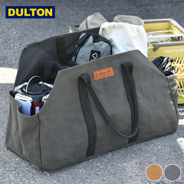 楽天雑貨ショップドットコムワックス キャンバス ログ バッグ Wax canvas log bag トートバック ダルトン DULTON 大きめ メンズ レディース キャンプ アウトドア レジャー ギア収納 収納 工具 ハンドメイド ログバッグ キャンパス生地 ビンテージ感 ユニセックス