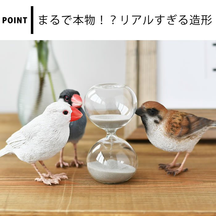 【5/25は全品ほぼP10倍】文鳥 スズメ 置物 BIRDLE BILL バーディ ビル クリップホルダー すずめ スズメ 文鳥 ジャバスパロー リアル 置物 オブジェ 小鳥 おしゃれ かわいい 桜文鳥 白文鳥 北欧 ギフト プレゼント クリップ メッセージ 玄関 リビング バード 3