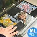 PDフォトアルバム 【ML A4 サイズ用 粘着リフィル5枚入り】 リング式フォトアルバム 粘着台紙 リフィル 手作り アルバム 写真 黒台紙 DELFONICS デルフォニクス デルフォニックス 新生活