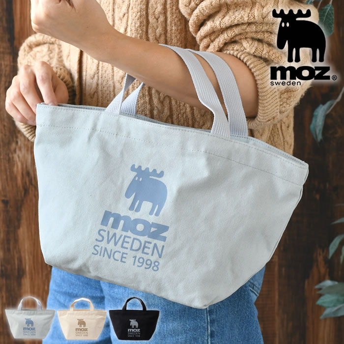 樂天商城 - トートバッグ moz 帆布 トート M ファスナー付き レディース 軽量 小さめ マチ広 キャンバス地 手提げバッグ ランチバッグ おしゃれ ミニトートバッグ 仕事 通勤 休憩バッグ ワンマイルバッグ サブバッグ かわいい ポケット付き