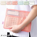 【9月1日ポイント最大10倍祭】小物入れ ポーチ メッシュコレクション フラットポーチ A5 文房具 収納 持ち運び 旅行 便利グッズ 通勤 ファスナー 透け感...