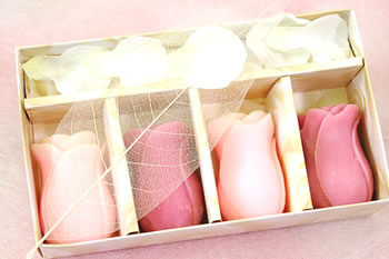 エレガントROSEのアロマキャンドルROSE BUD CANDLE SET