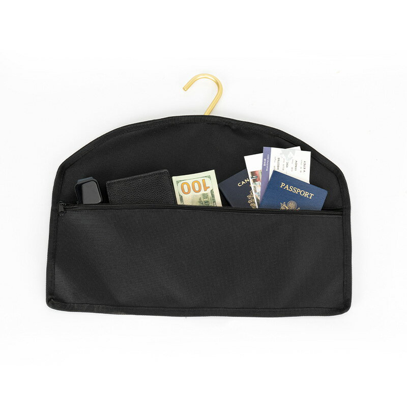 ハンガー金庫 隠しポケット 貴重品収納 旅行用 自宅用 防犯 ハンガー型 隠し収納 大容量 現金 パスポート カード 書類 ジュエリー 防臭バッグ 軽量 コンパクト 収納便利 クローゼット 押し入れ ホテル 出張 鍵なし 目立たない